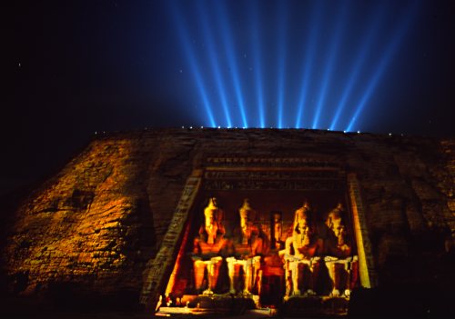 Sound and Light Show in Abu Simbel. . Photo: L. Bobke