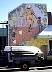 Wall painting and boat, Alice Springs. -  All Australia photos by Laurenz Bobke. 