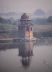 Agra: A tower in the morning haze.