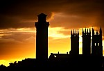 Click for thumbnails. Sunset in Glasgow (Scotland).