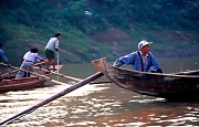 China, Yantze River:  lesser gorges and Wu gorge at sunset 