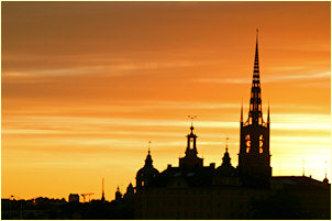 Sunset in Stockholm (Sweden) - photo: Laurenz Bobke
